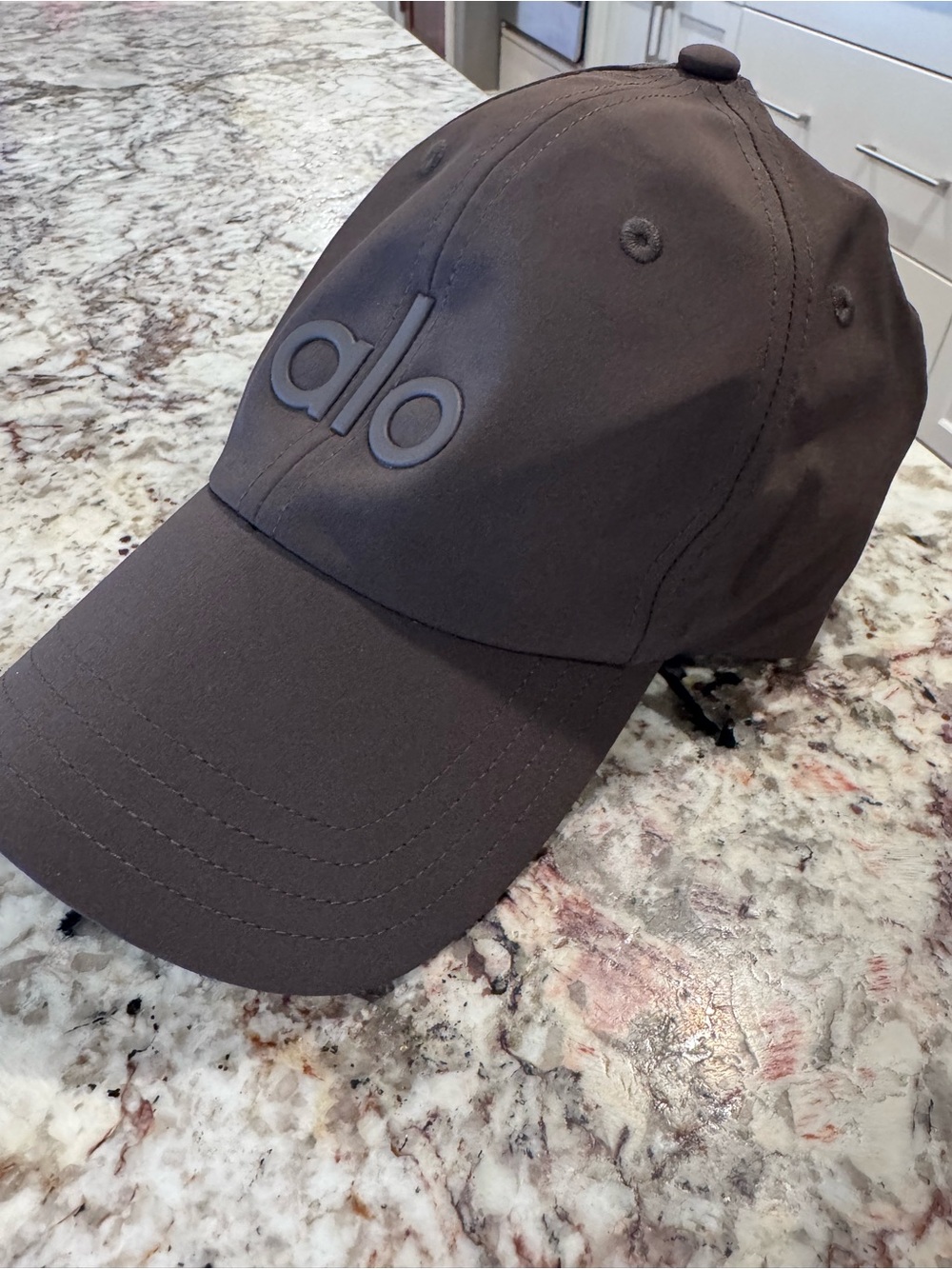 ALO Yoga Unisex Brown Embossed Logo Cap